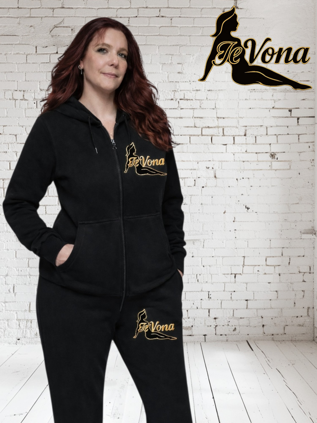 Joggingpak Zwart Fevona