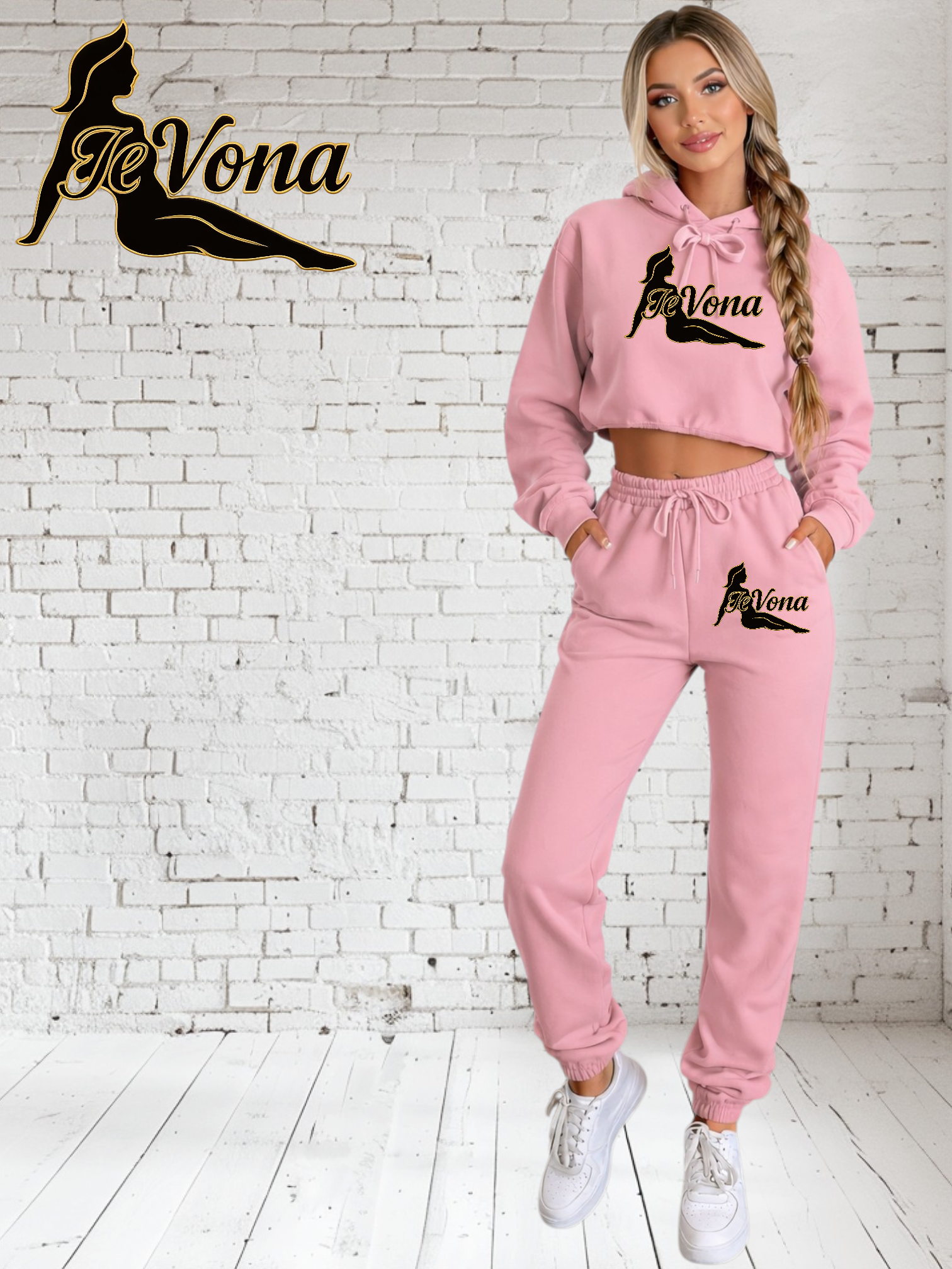 Joggingpak Fevona Roze Zonder Rits