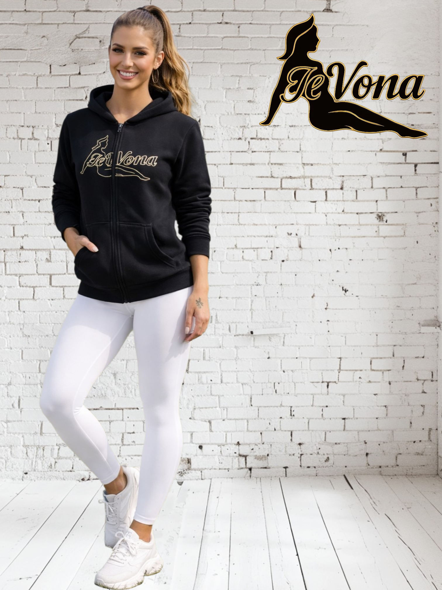 Vest Zwart Met Capuchon Fevona