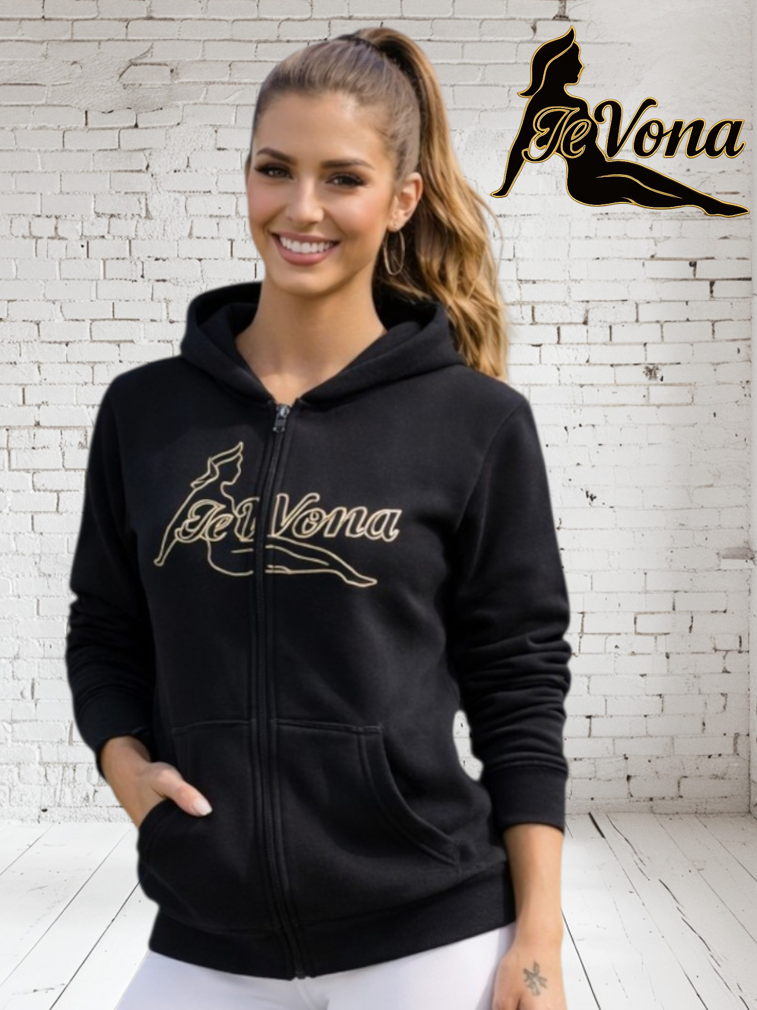 Vest Zwart Met Capuchon Fevona