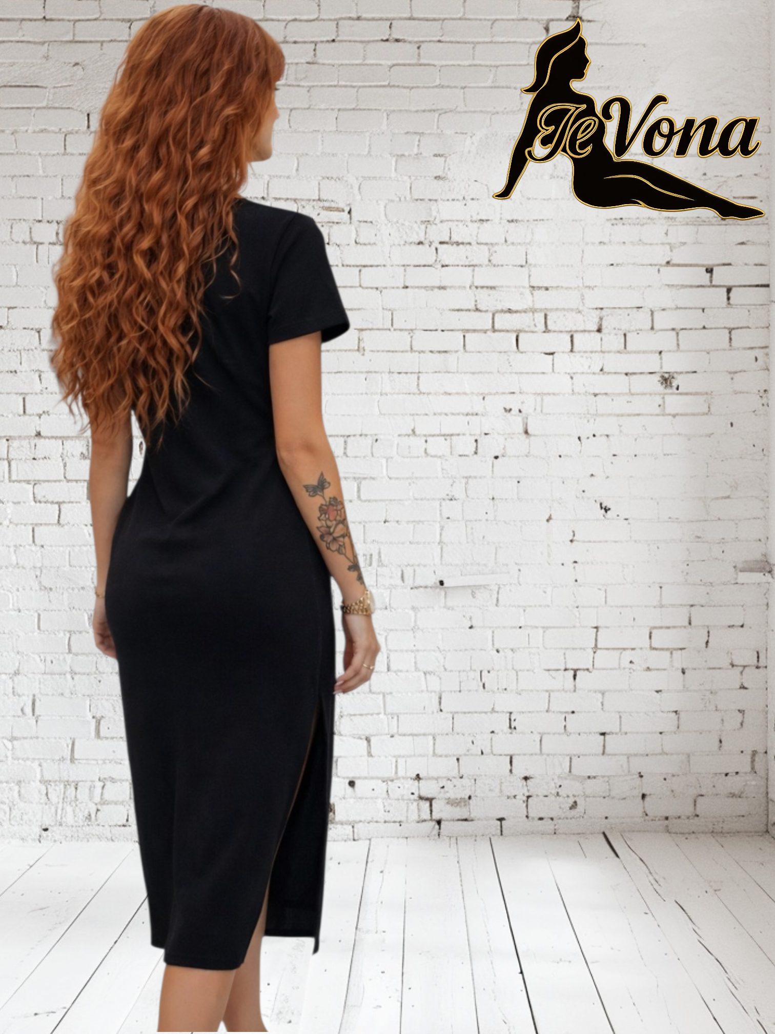 Zomerjurkje Zwart Fevona