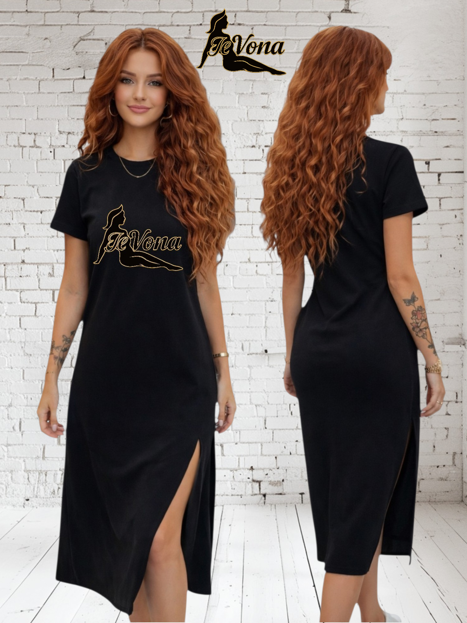 Zomerjurkje Zwart Fevona