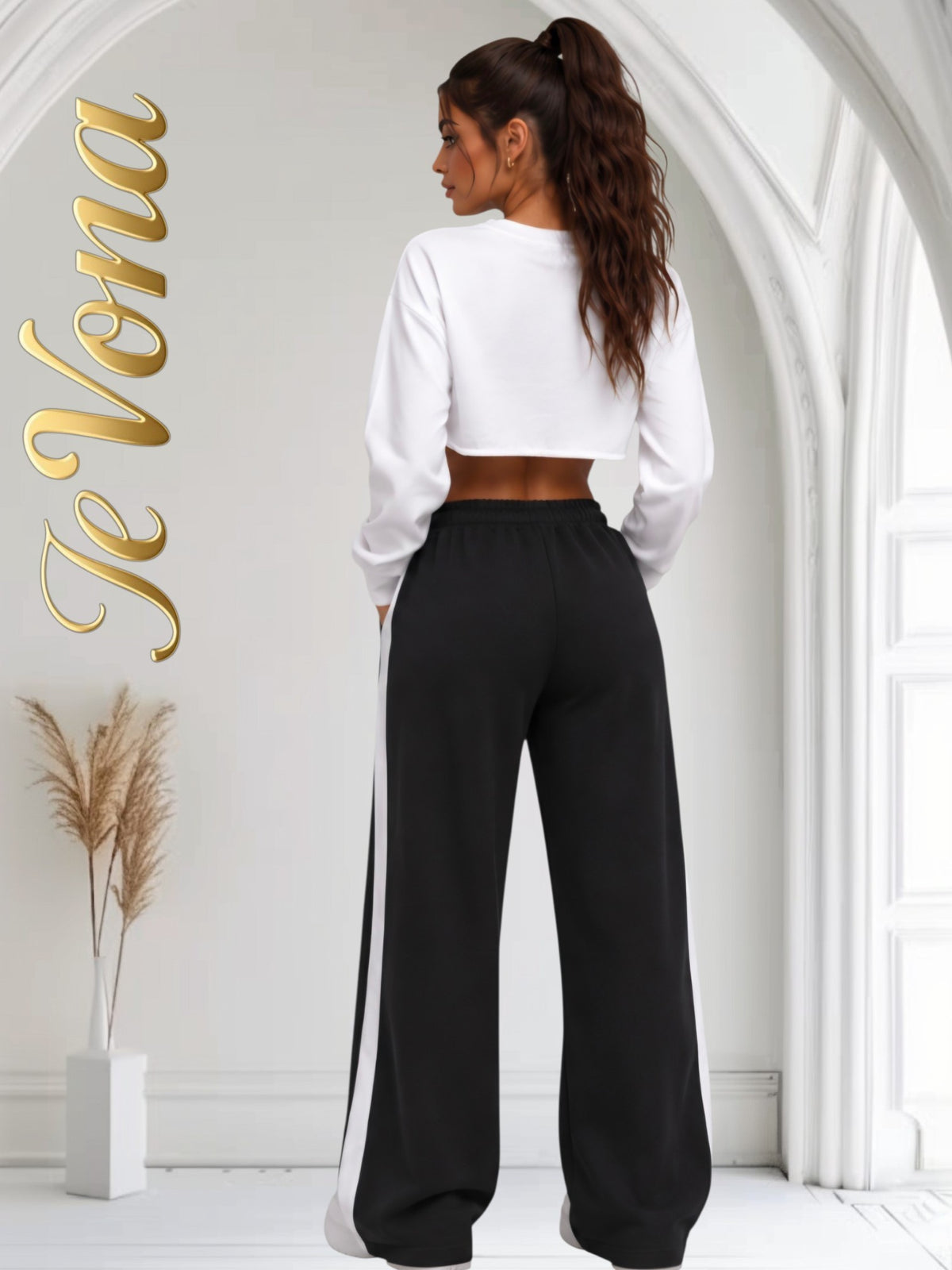 Baggy Trainingsbroek Fevona Zwart Stripe