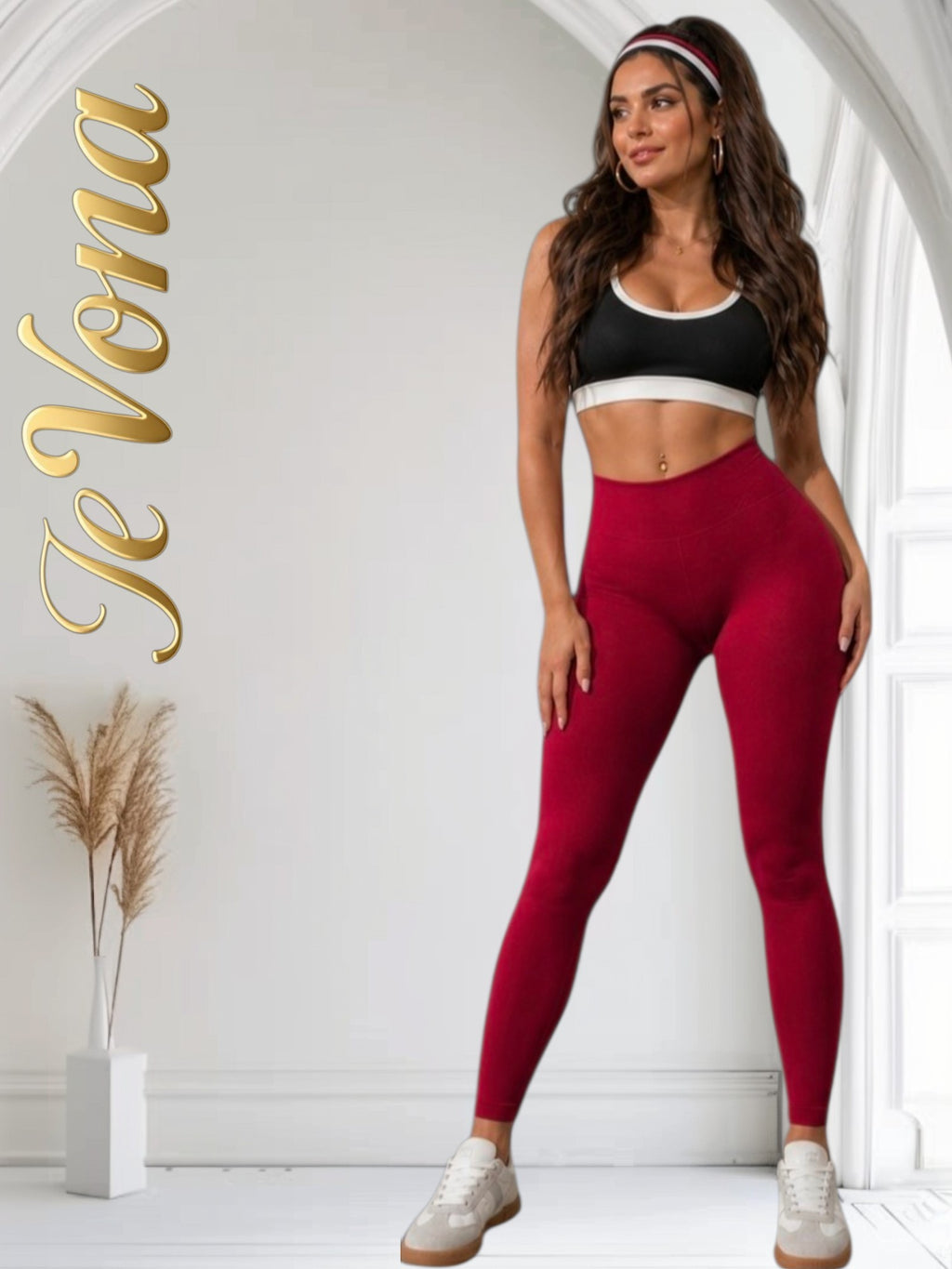 Sport Legging Fevona Bordeaux Rood Buttlift
