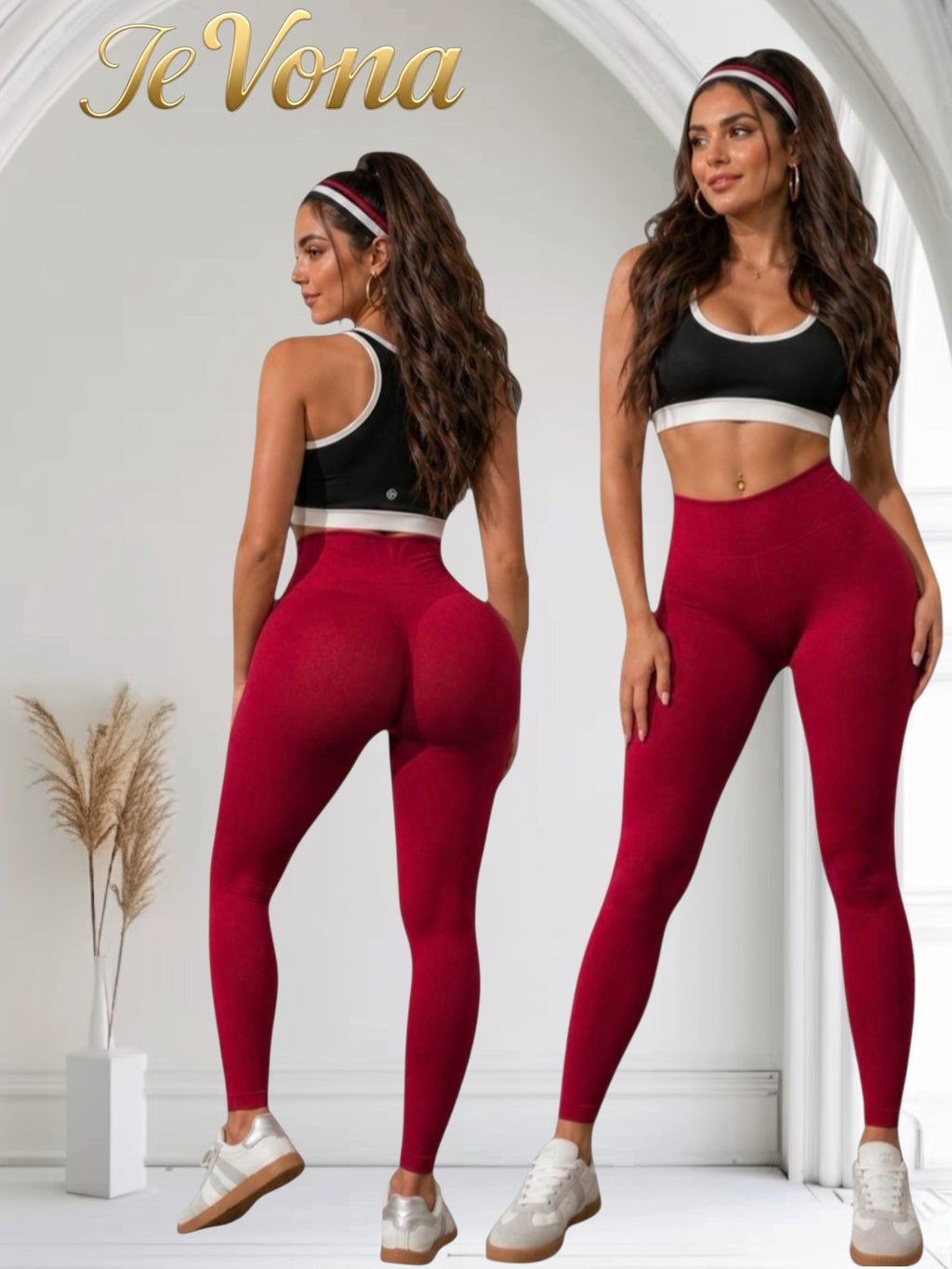 Sport Legging Fevona Bordeaux Rood Buttlift
