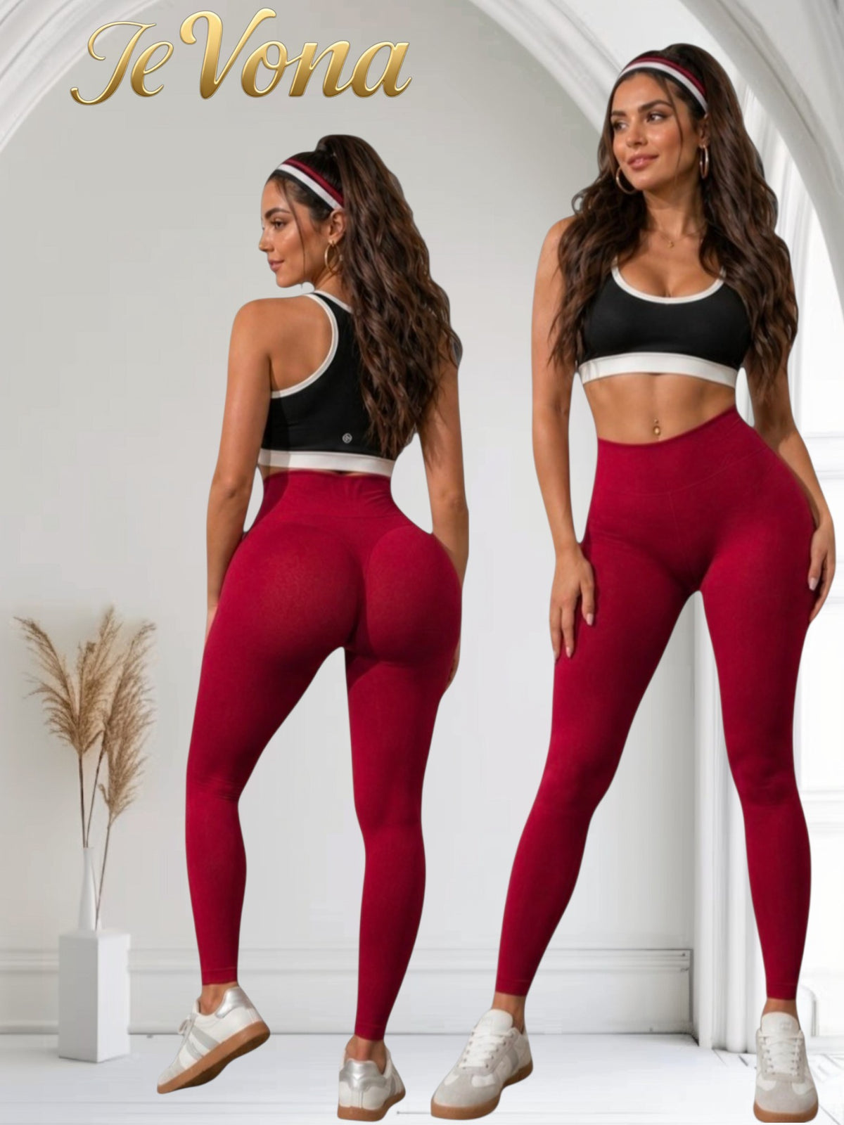 Sport Legging Fevona Bordeaux Rood Buttlift