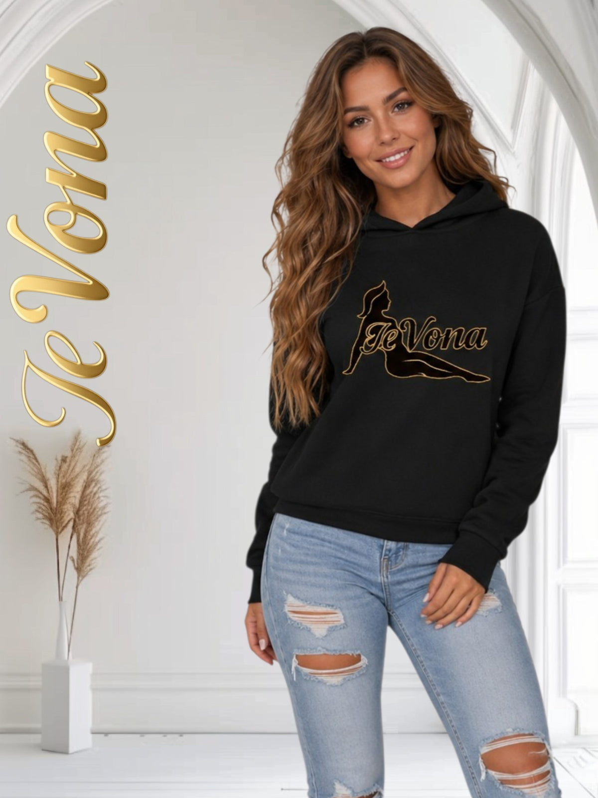 Hoodie Zwart Fevona