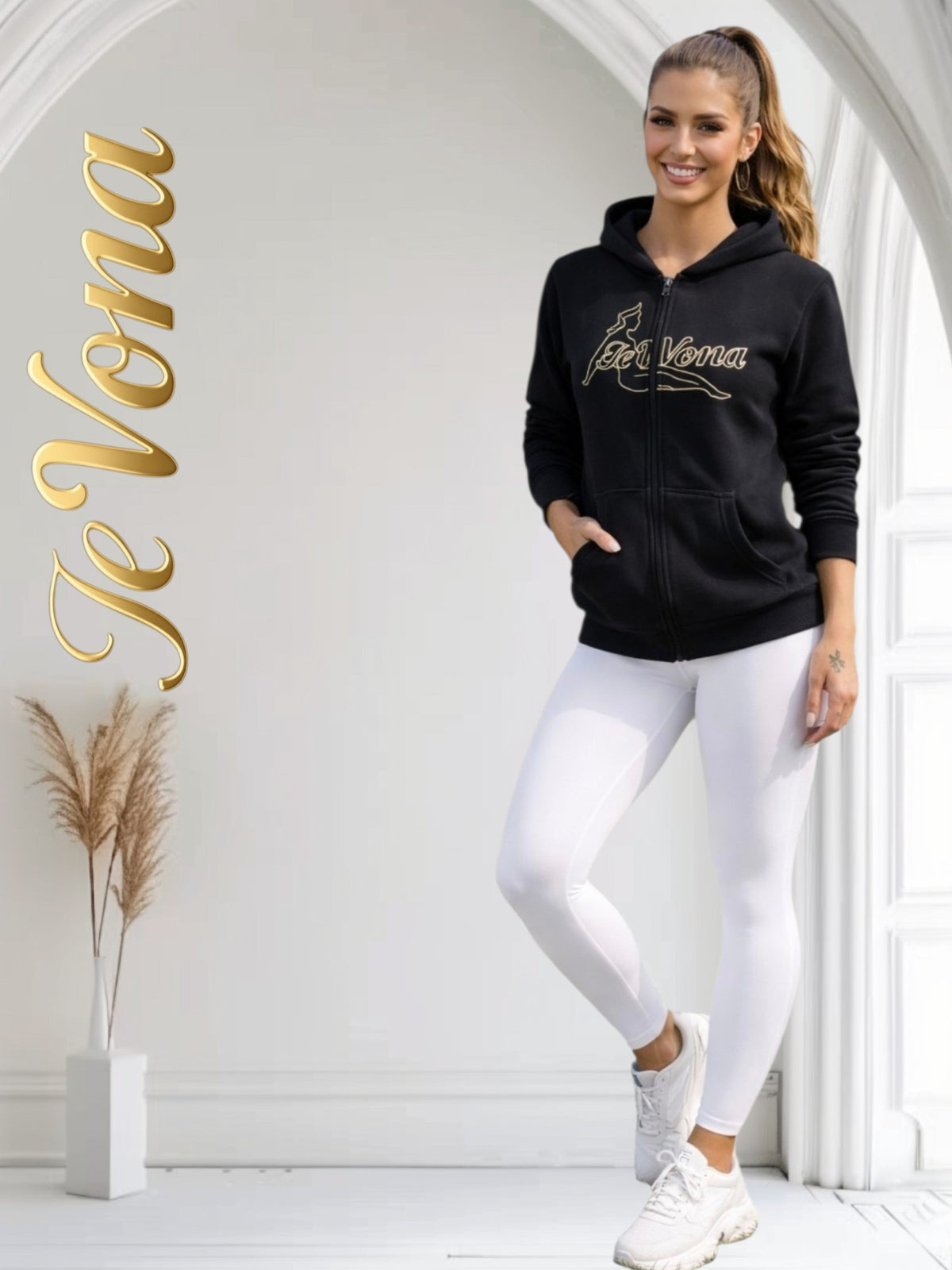 Vest Zwart Met Capuchon Fevona