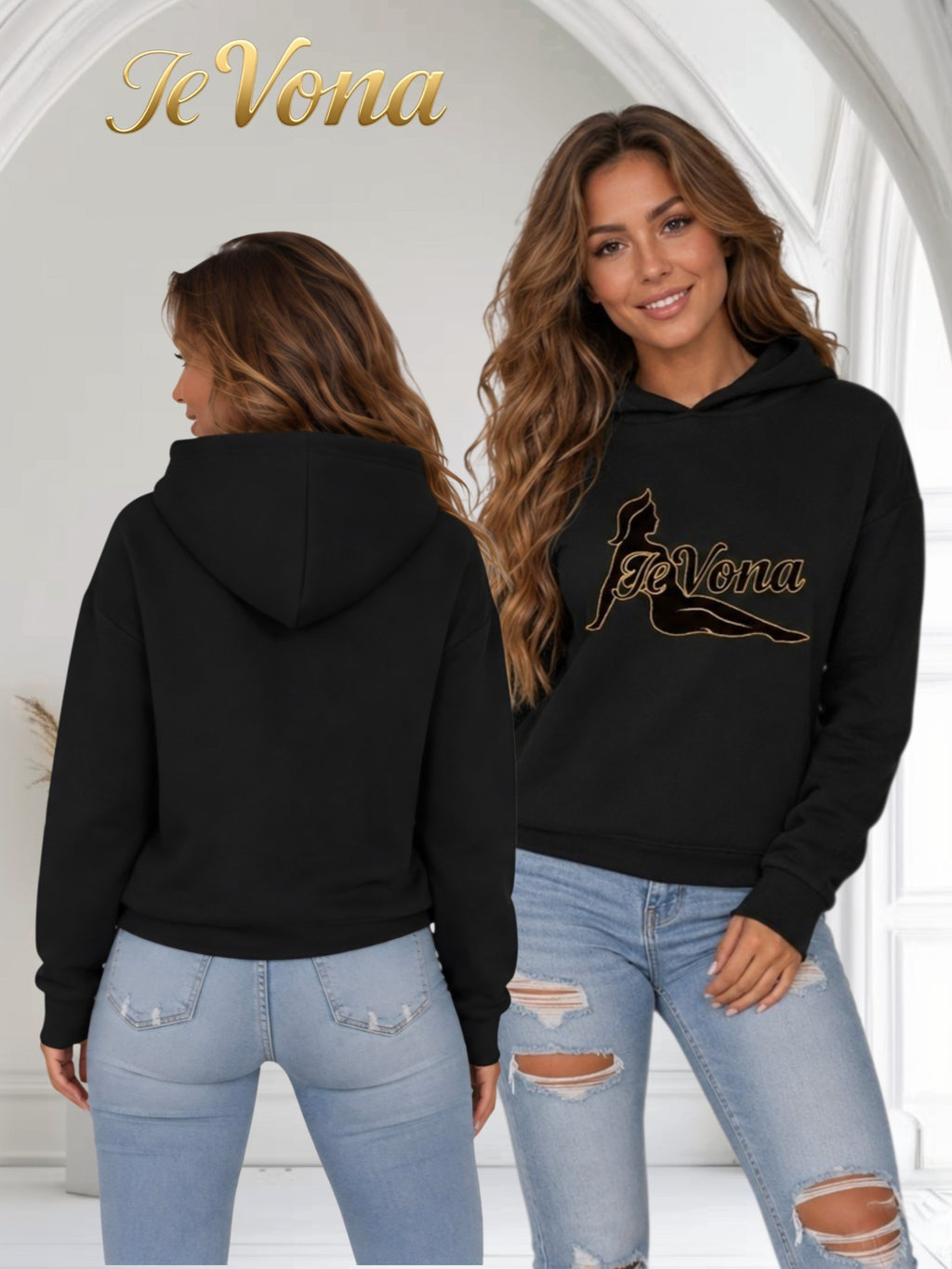Hoodie Zwart Fevona