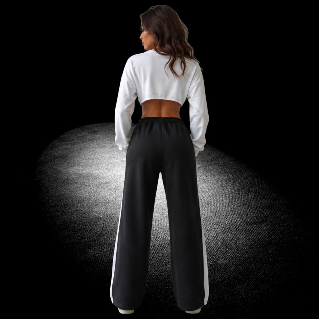 Baggy Trainingsbroek Fevona Zwart Stripe