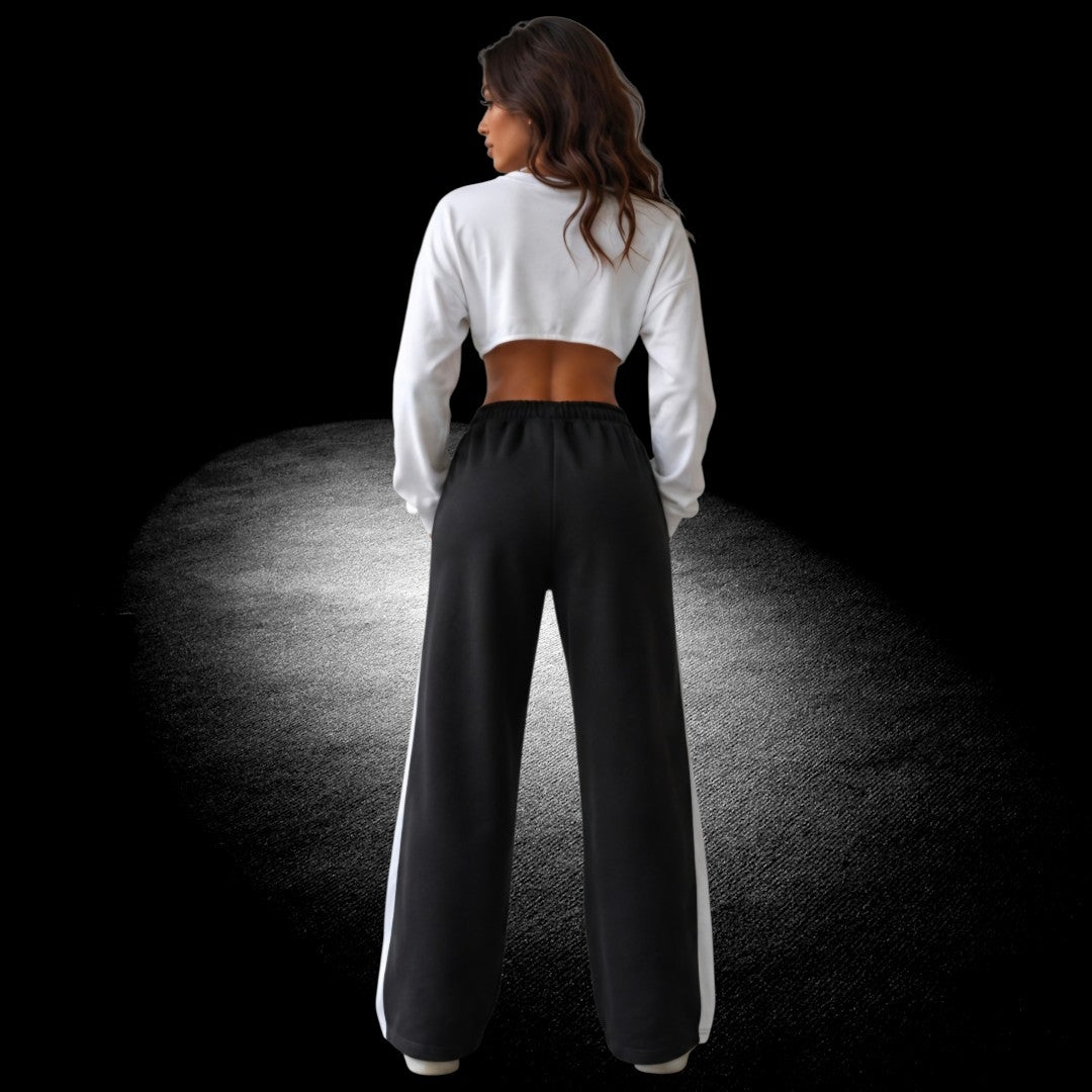 Baggy Trainingsbroek Fevona Zwart Stripe