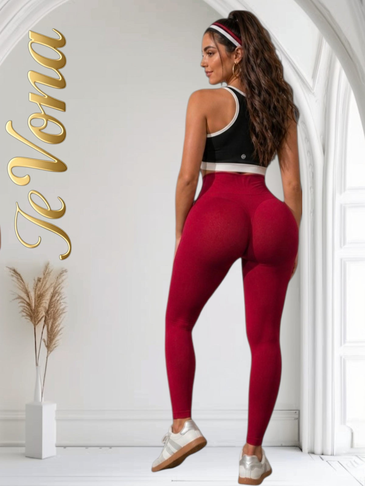 Sport Legging Fevona Bordeaux Rood Buttlift